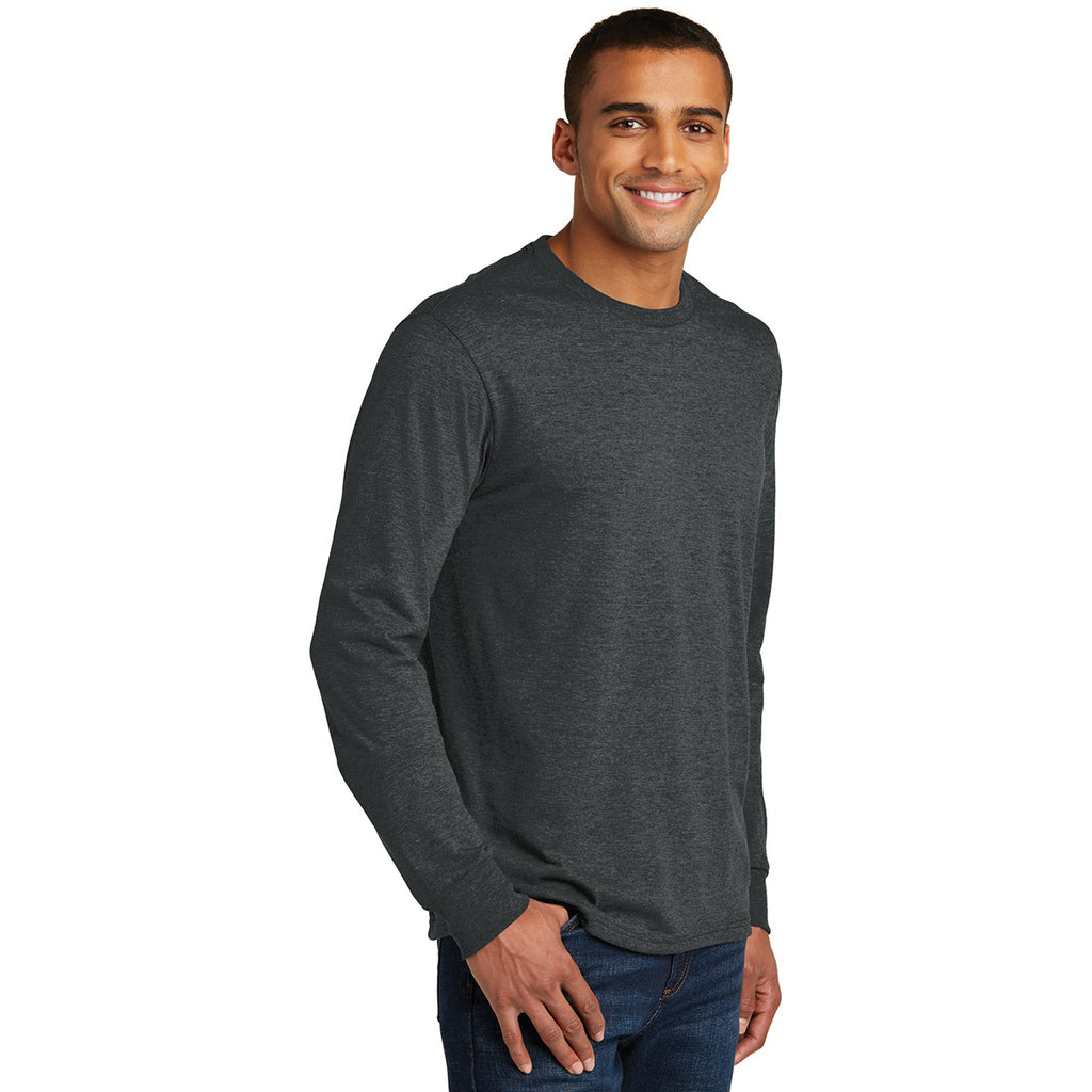 District Men's Black Frost Perfect Tri Long Sleeve Crew Tee