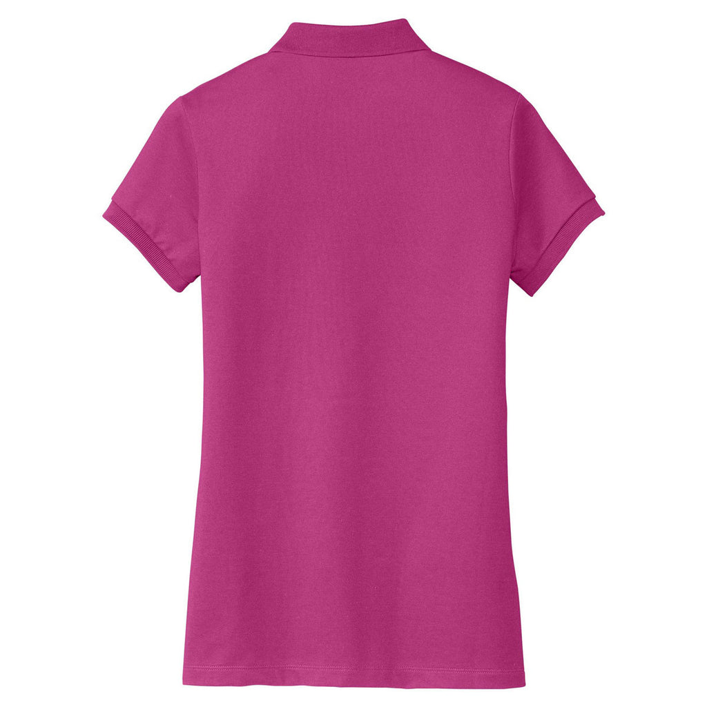 District Made Women's Pink Raspberry Stretch Pique Polo