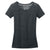 District Made Women's Charcoal Heather Tri-Blend Lace Tee