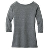 District Made Women's Grey Heather Tri-Blend Lace 3/4-Sleeve Tee