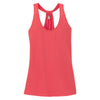 District Made Women's Bright Coral Shimmer Loop Back Tank