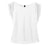 District Made Women's White Modal Blend Gathered Shoulder Tee