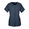 Devon & Jones Women's Navy Perfect Fit Short-Sleeve Crepe Blouse
