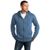 District Men's Maritime Blue Perfect Weight Fleece Full-Zip Hoodie