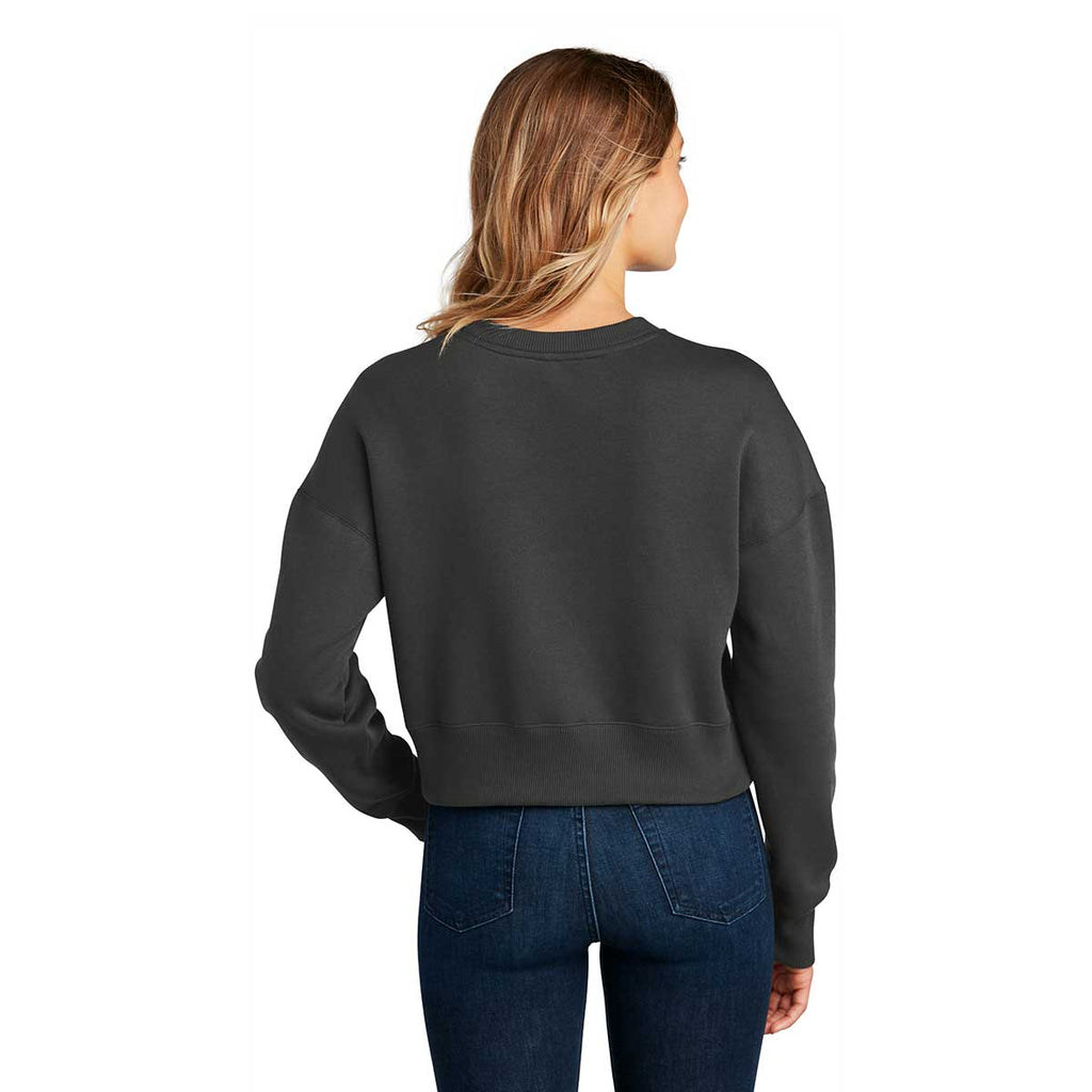 District Women's Charcoal Perfect Weight Fleece Cropped Crew