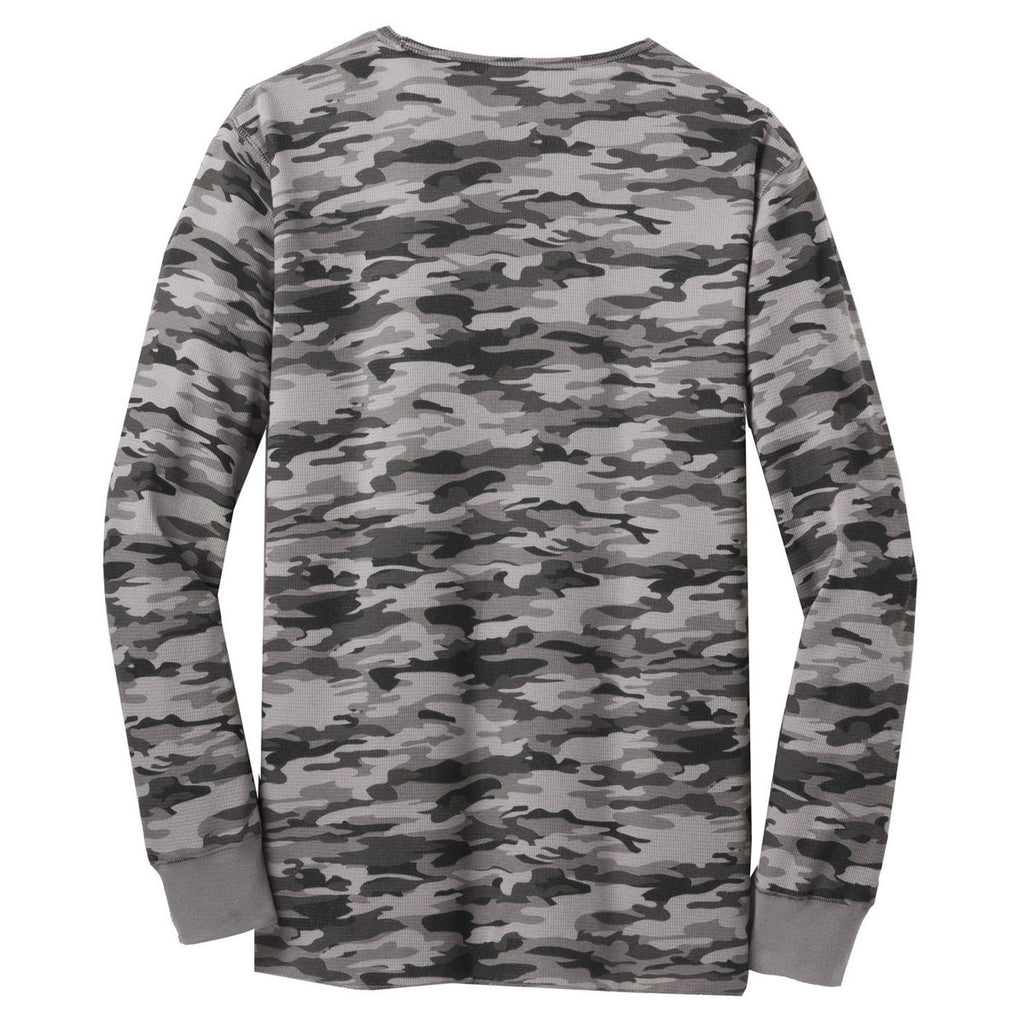 District Men's Grey Camo Long Sleeve Thermal