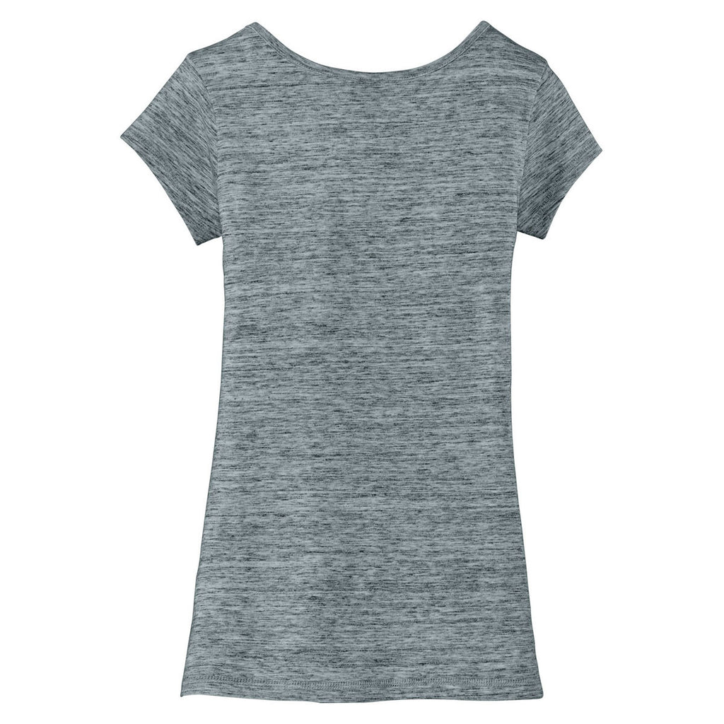 District Women's Magnet Grey Extreme Heather V-Neck Tee