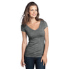 District Women's Magnet Grey Extreme Heather V-Neck Tee