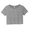 District Women's Grey Frost Relaxed Crop Tee