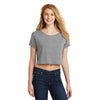District Women's Grey Frost Relaxed Crop Tee