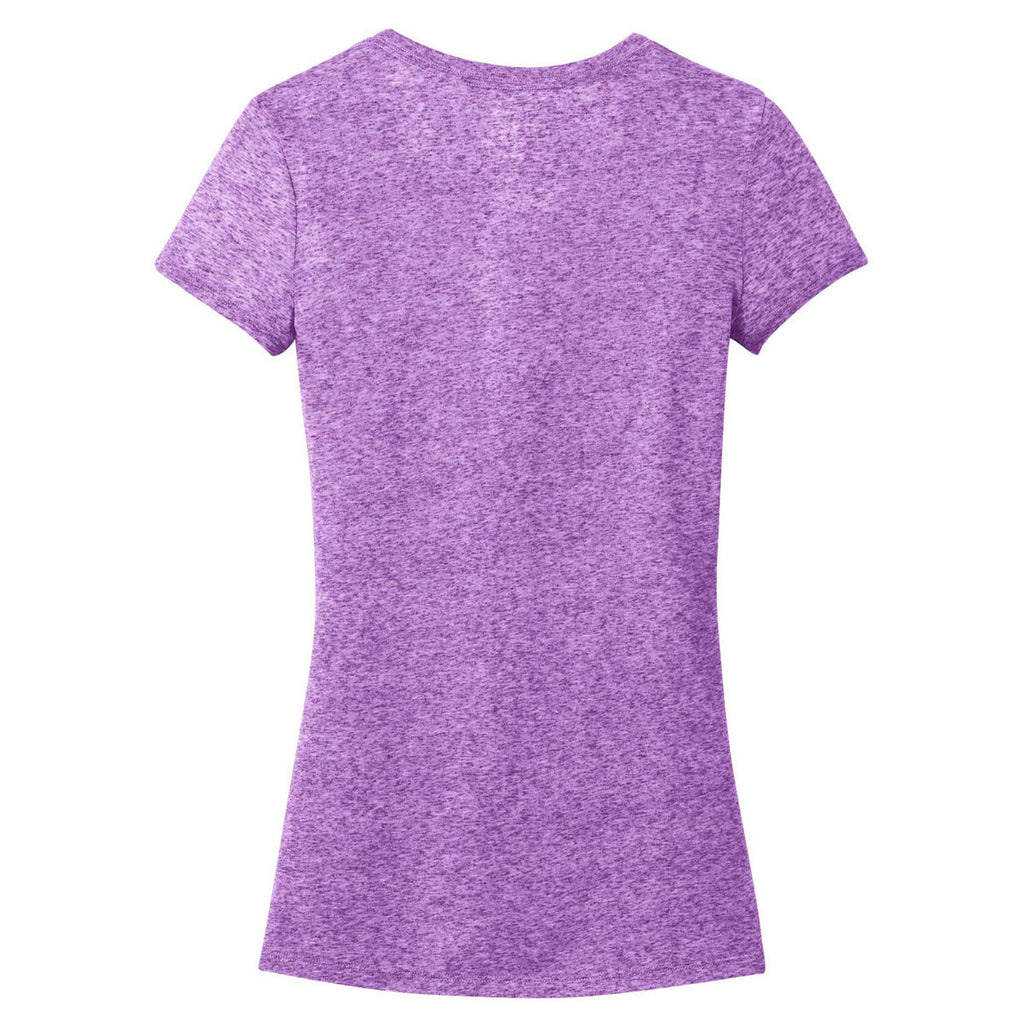 District Women's Purple Orchid Microburn V-Neck Tee