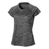 BAW Women's Black Vintage Heather Dry-Tek Short Sleeve Shirt
