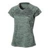 BAW Women's Dark Green Vintage Heather Dry-Tek Short Sleeve Shirt