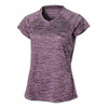 BAW Women's Maroon Vintage Heather Dry-Tek Short Sleeve Shirt