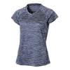 BAW Women's Navy Vintage Heather Dry-Tek Short Sleeve Shirt
