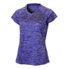 BAW Women's Purple Vintage Heather Dry-Tek Short Sleeve Shirt