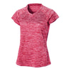 BAW Women's Red Vintage Heather Dry-Tek Short Sleeve Shirt