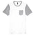 District Men's White/Light Heather Grey Very Important Tee with Contrast Sleeves and Pocket