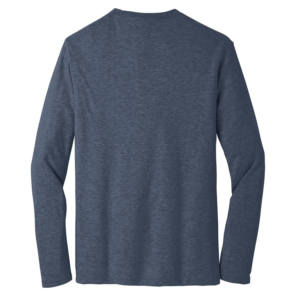 District Men's Heathered Navy Very Important Tee Long Sleeve
