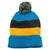District Turquoise Multi Vintage Striped Beanie with Removable Pom