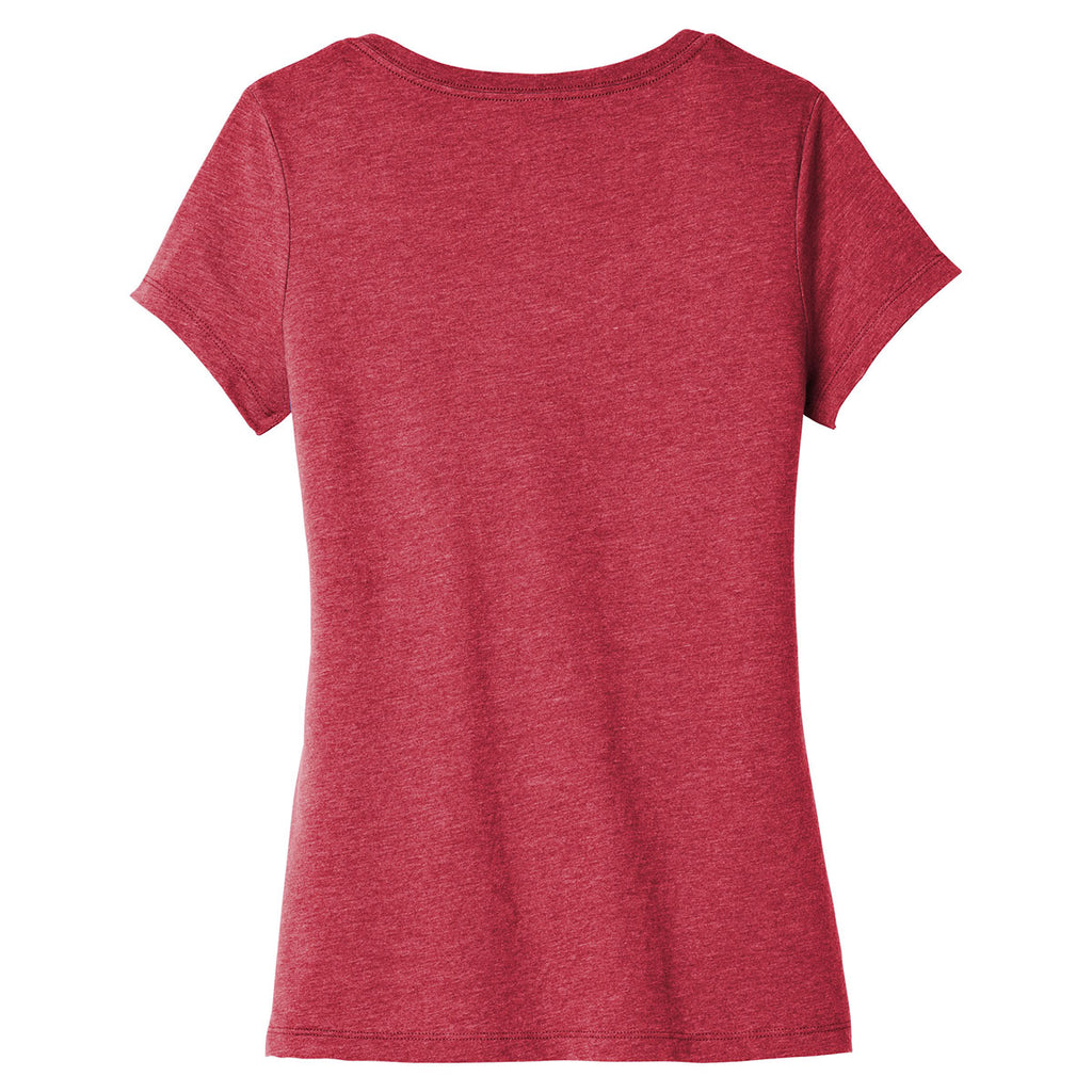 District Women's Heathered Red Very Important Tee V-Neck