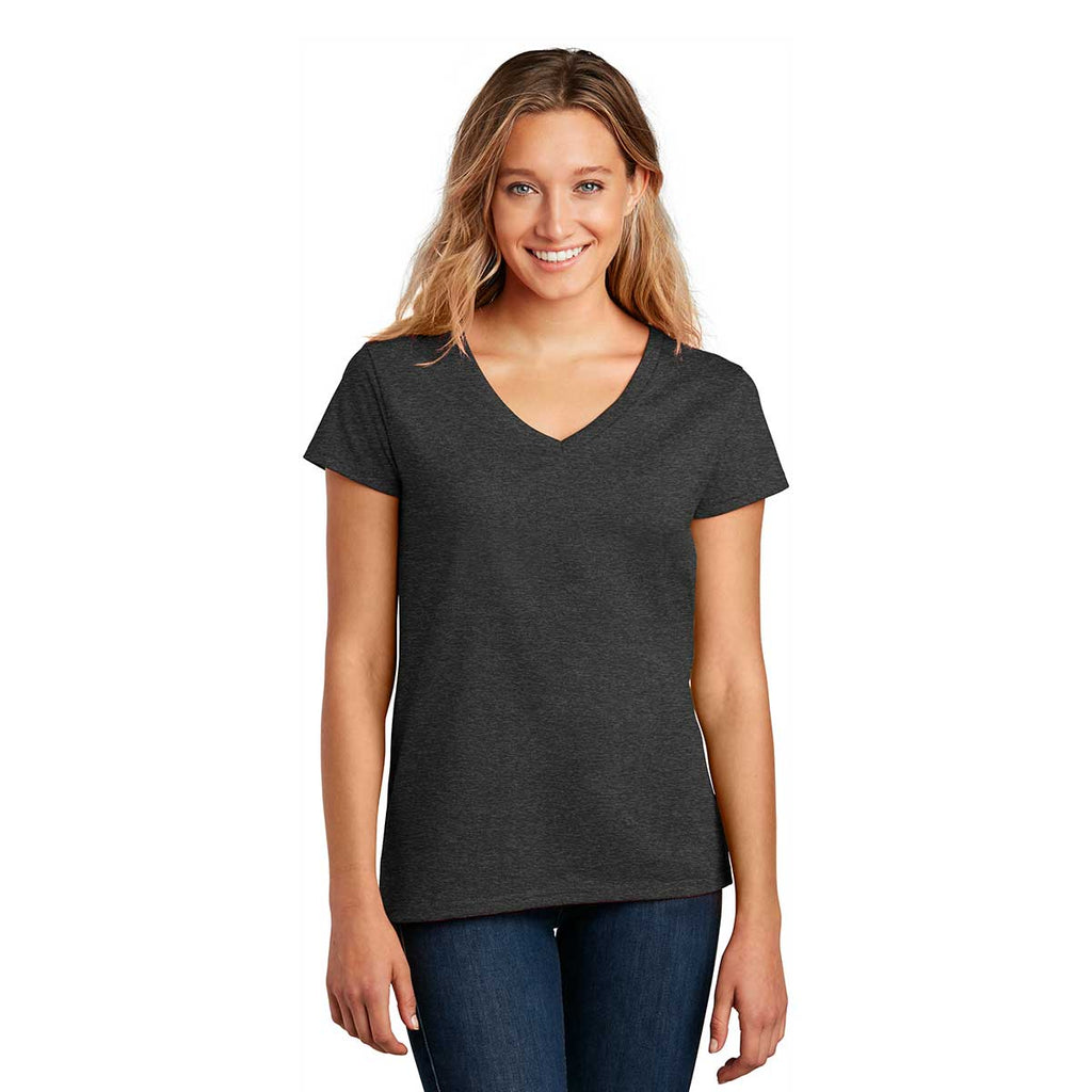 District Women's Charcoal Heather Re-Tee V-Neck