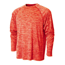 BAW Men's Orange Vintage Heather Dry-Tek Long Sleeve Shirt
