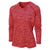BAW Women's Red Vintage Heather Dry-Tek Long Sleeve Shirt