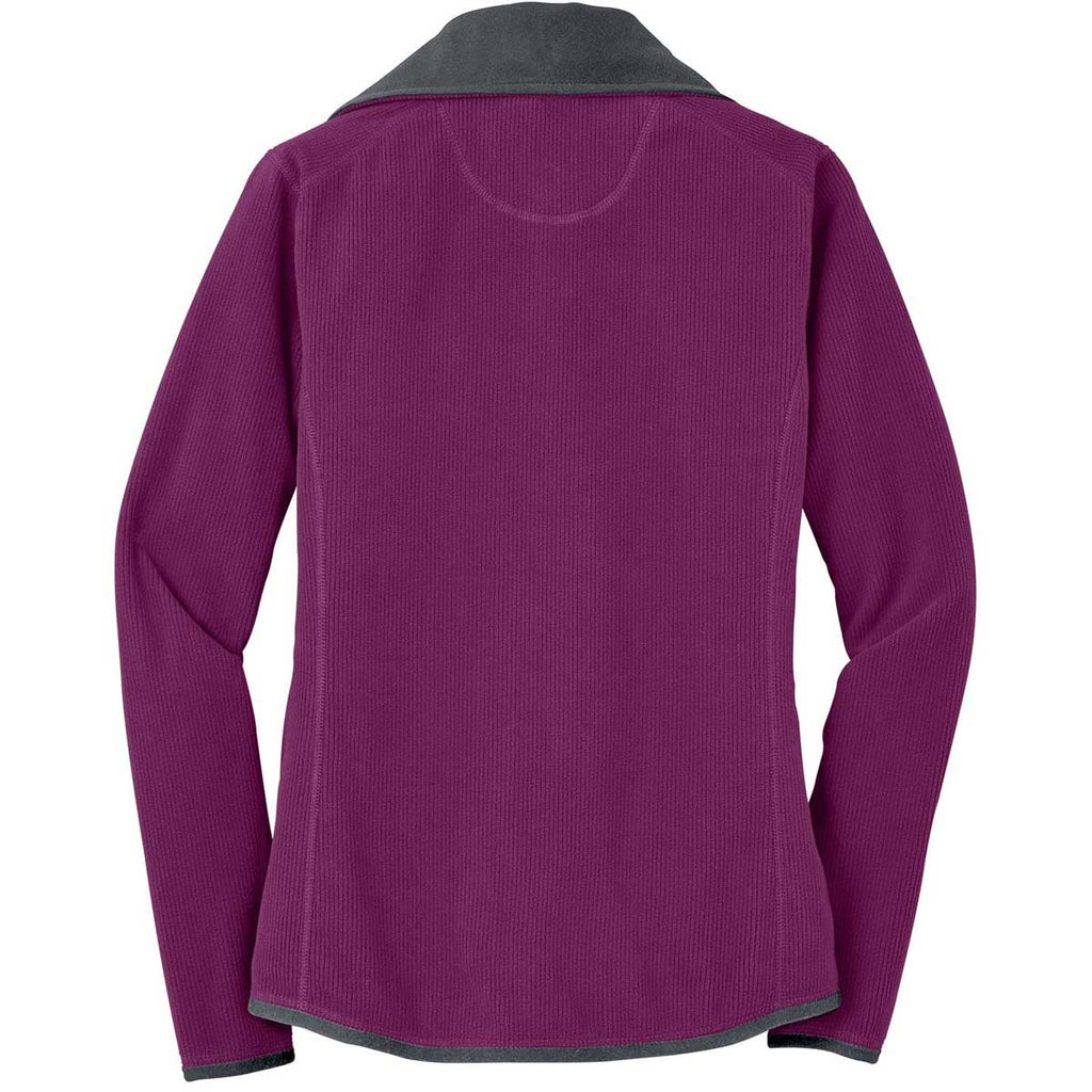 Eddie Bauer Women's Very Berry Full-Zip Vertical Fleece Jacket