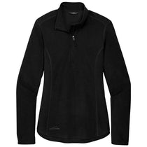 Eddie Bauer Women's Black Half Zip Microfleece Jacket