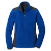 Eddie Bauer Women's Sapphire/Grey Steel Full-Zip Sherpa Fleece Jacket