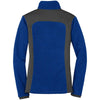 Eddie Bauer Women's Sapphire/Grey Steel Full-Zip Sherpa Fleece Jacket