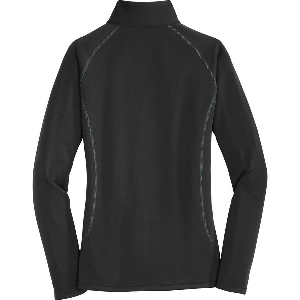 Eddie Bauer Ladies Black 1/2-Zip Base Layer Fleece