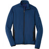Eddie Bauer Men's Blue Heather Full-Zip Heather Stretch Fleece Jacket