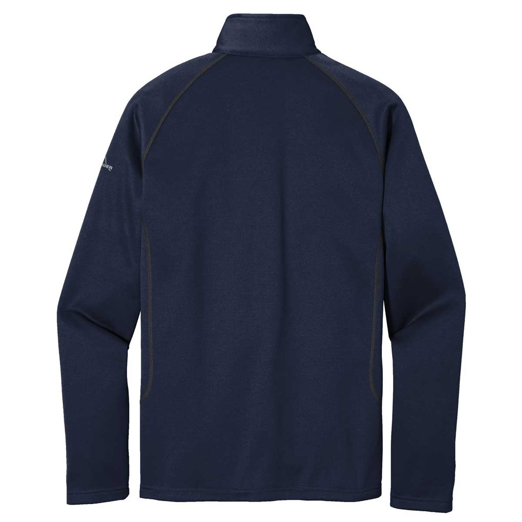Eddie Bauer Men's River Blue Smooth Fleece Base Layer Full-Zip