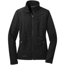Eddie Bauer Women's Black Shaded Crosshatch Softshell Jacket