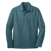 Eddie Bauer Men's Gulf Teal L/S Performance Travel Shirt