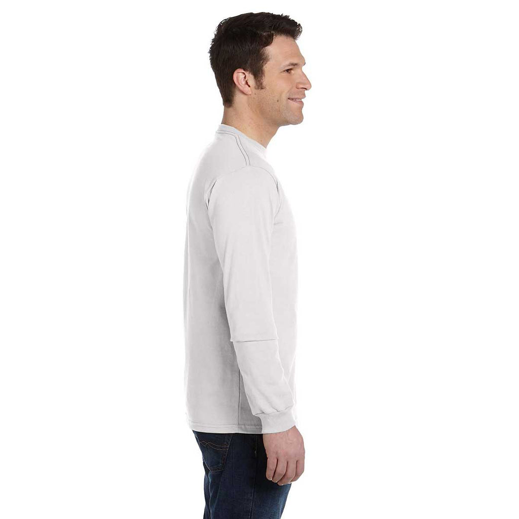 Econscious Men's White Organic Cotton Classic Long-Sleeve T-Shirt