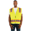OccuNomix Men's Yellow High Visibility Two-Tone Surveyor Mesh Vest