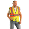 OccuNomix Men's Yellow High Visibility Value Mesh Two-Tone Safety Vest