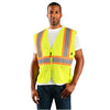 OccuNomix Men's Yellow High Visibility Value Mesh Two-Tone Safety Vest