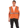 OccuNomix Men's Orange High Visibility Value Mesh Standard Zipper Safety Vest