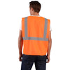 OccuNomix Men's Orange High Visibility Value Solid Standard Zipper Safety Vest