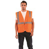 OccuNomix Men's Orange High Visibility Value Solid Standard Safety Vests