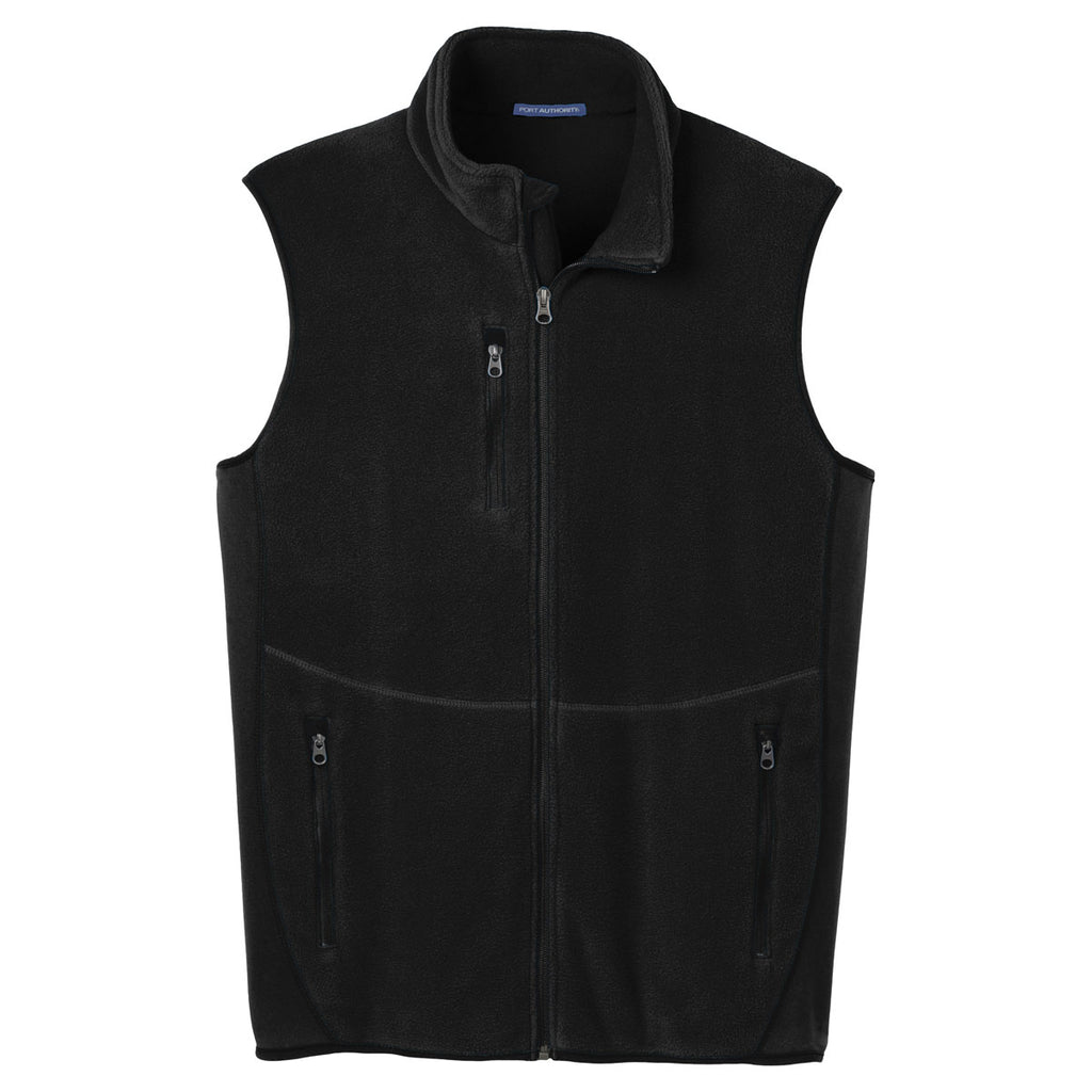 Port Authority Men's Black/Black R-Tek Pro Fleece Full-Zip Vest
