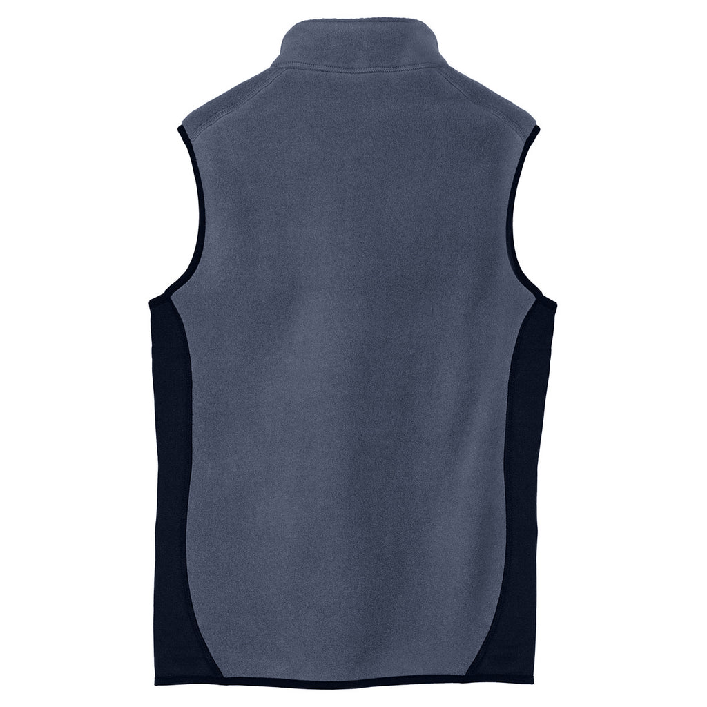 Port Authority Men's Navy Heather/Black R-Tek Pro Fleece Full-Zip Vest