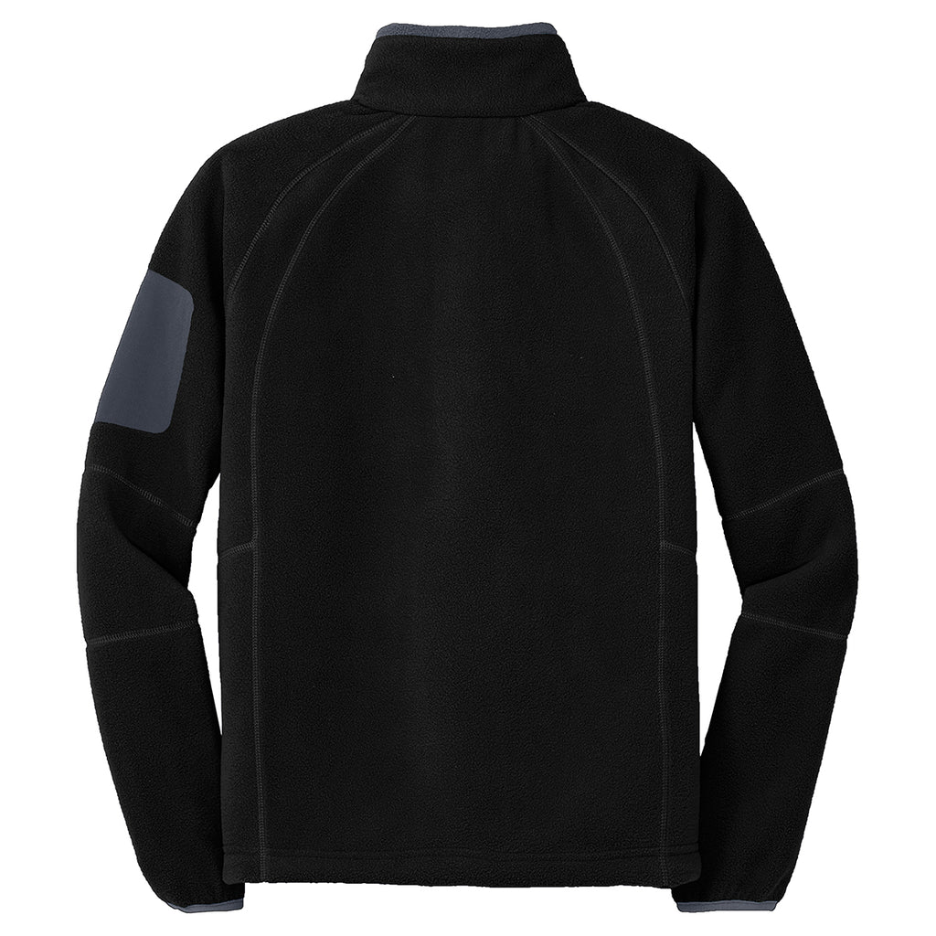 Port Authority Men's Black/Battleship Grey Enhanced Value Fleece Full-Zip Jacket
