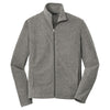 Port Authority Men's Pearl Grey Heather Microfleece Full-Zip Jacket