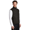 Port Authority Men's Black Heather Sweater Fleece Vest