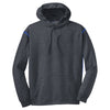 Sport-Tek Men's Graphite Heather/ True Royal Tech Fleece Colorblock Hooded Sweatshirt